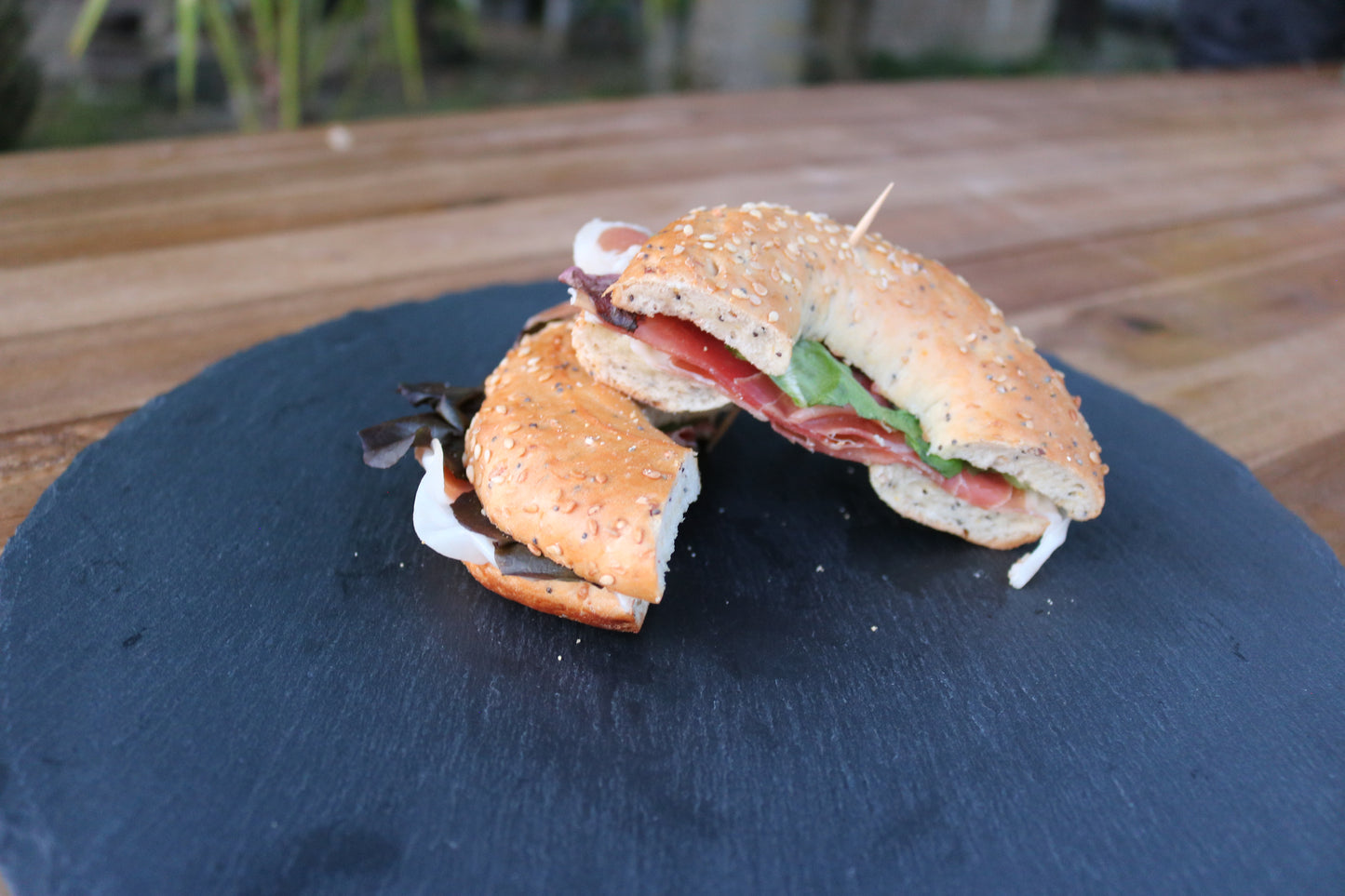Halbe Bagels - Schinken I Butter I Salat