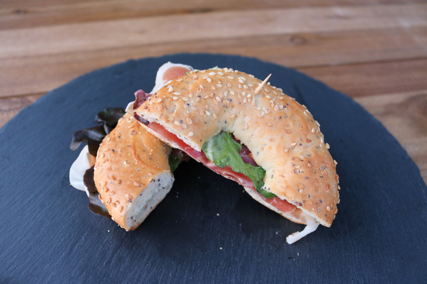 Halbe Bagels - Schinken I Butter I Salat