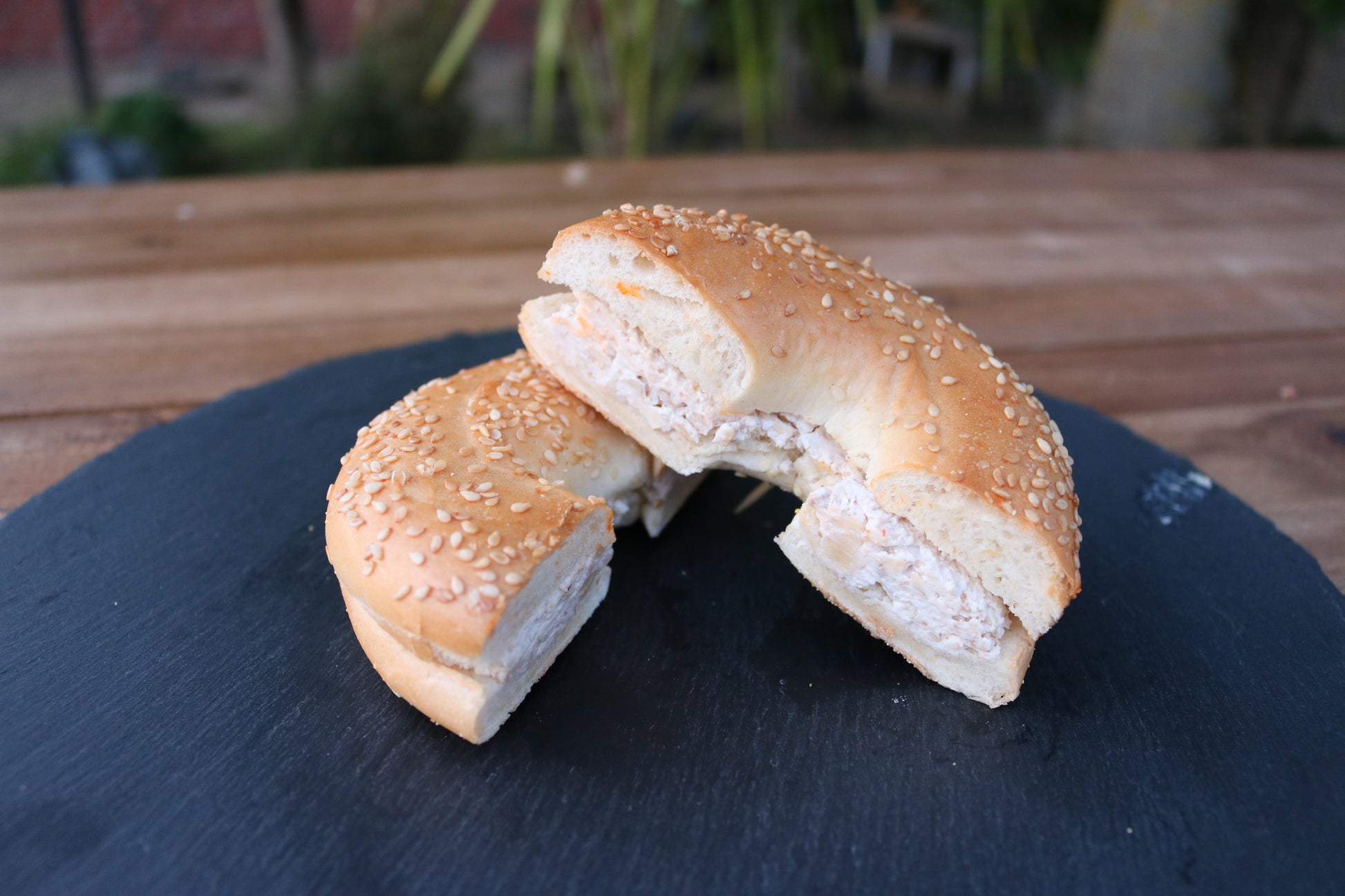 Bild von Halbe Bagels - Walnussfrischkäse