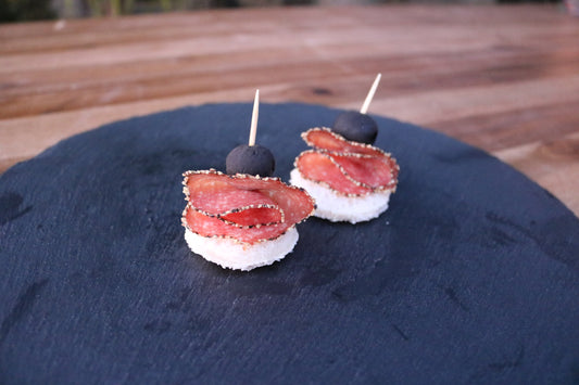 Bild von Spießchen - Salami I Toast I Olive